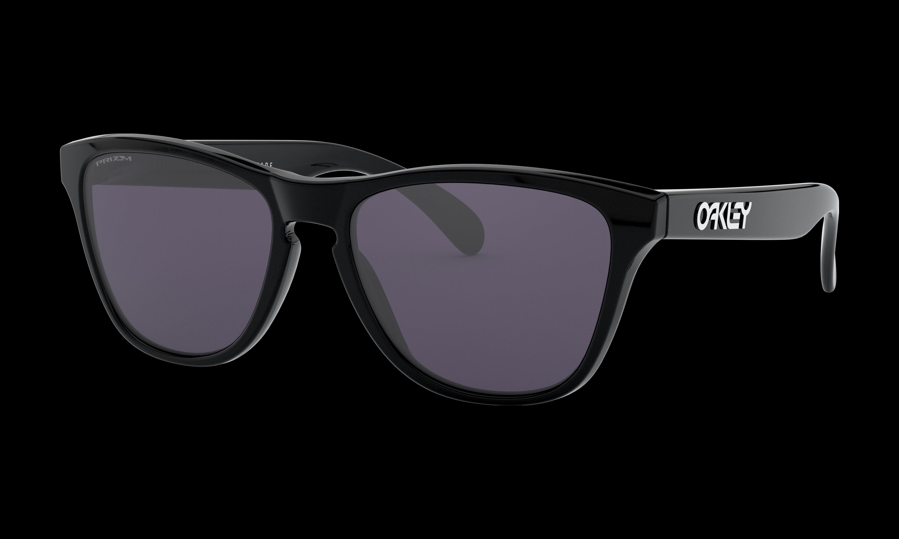 Youth Oakley Frogskins XS (Youth Fit) Sunglasses in Polished Black Prizm Grey