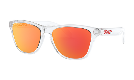 Youth Oakley Frogskins XS (Youth Fit) Sunglasses in Polished Clear Prizm Ruby