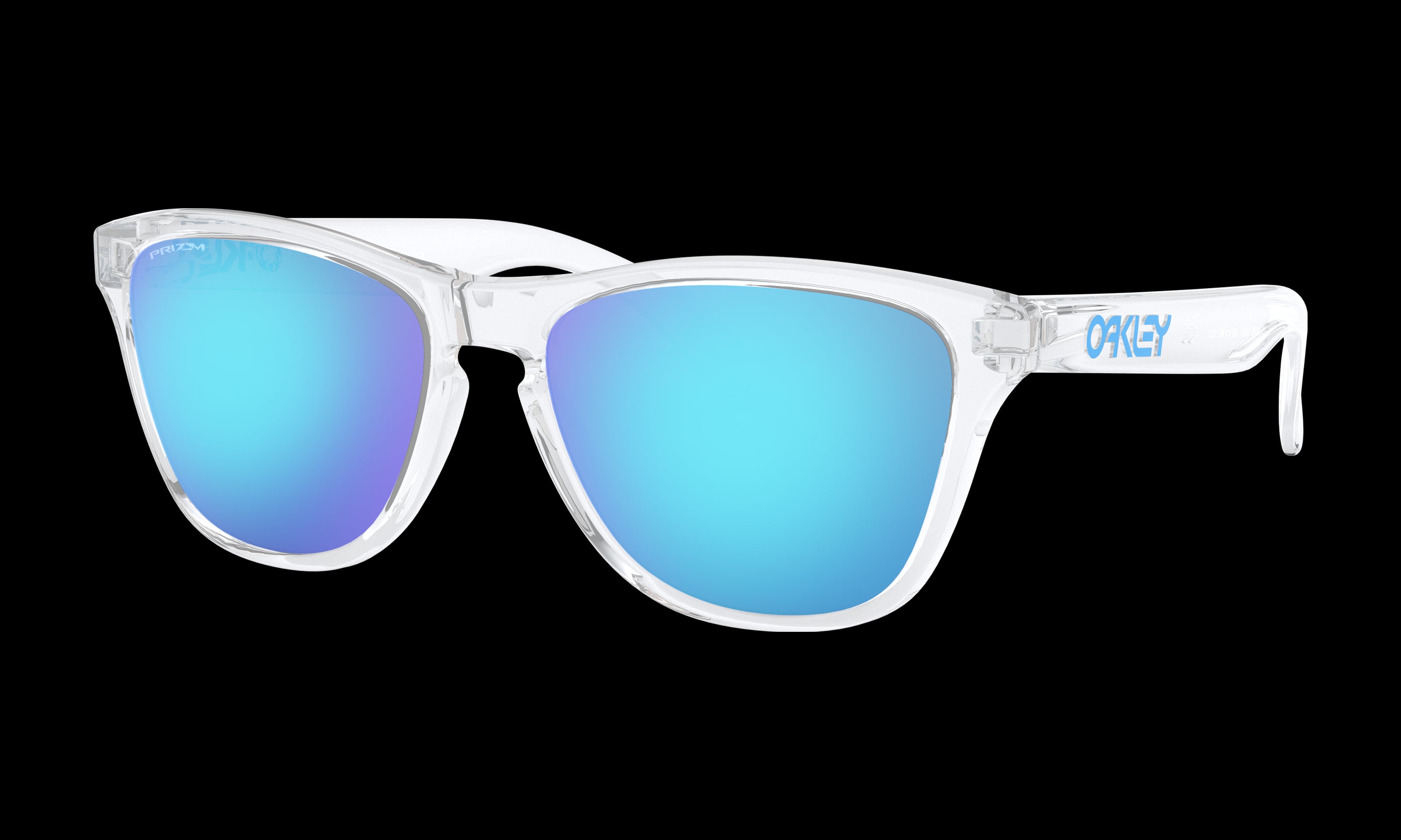 Youth Oakley Frogskins XS (Youth Fit) Sunglasses in Polished Clear Prizm Sapphire