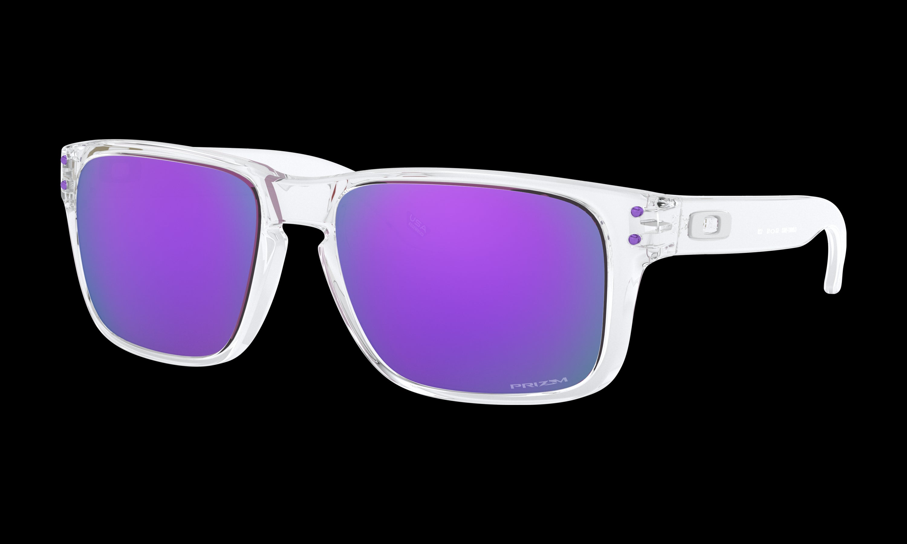 Youth Oakley Holbrook XS Sunglasses in Polished Clear Prizm Violet