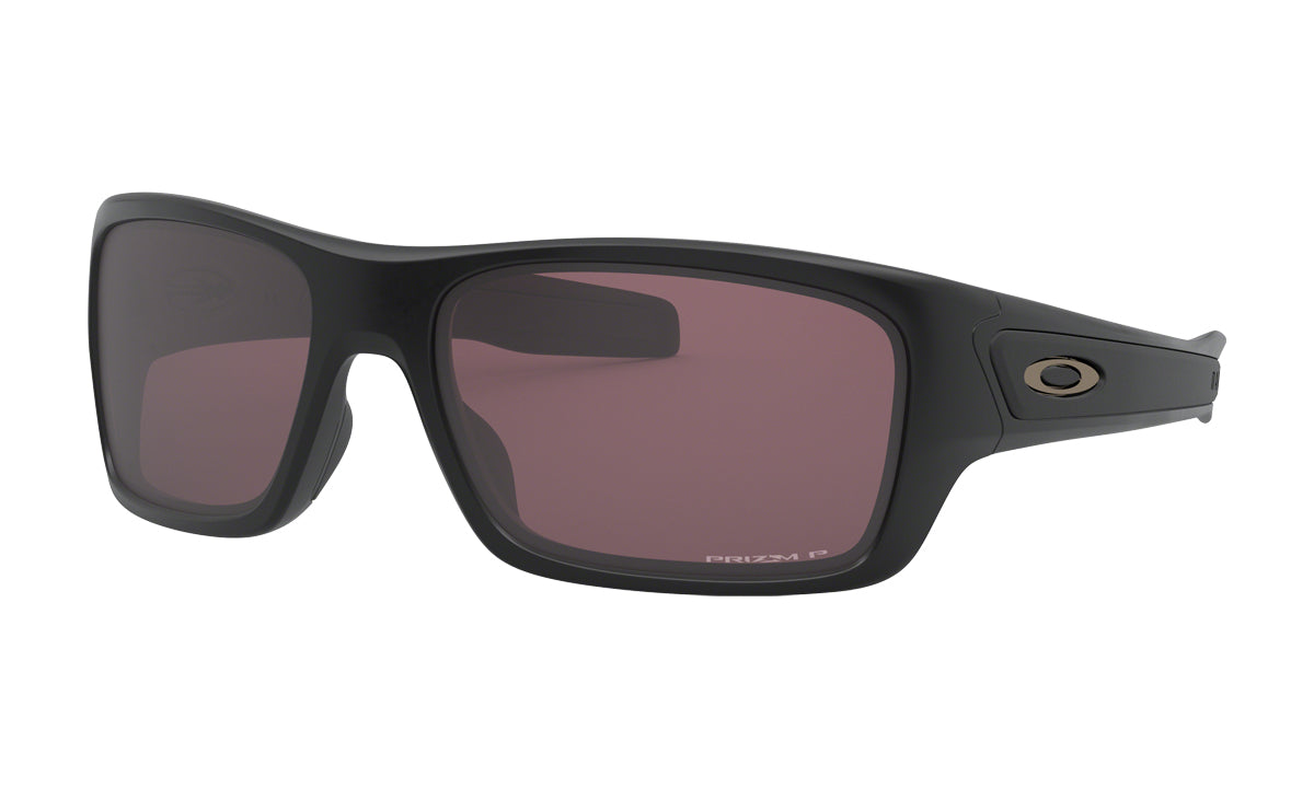Youth Oakley Turbine XS Sunglasses in Matte Black/Prizm Daily Polarized from the front view
