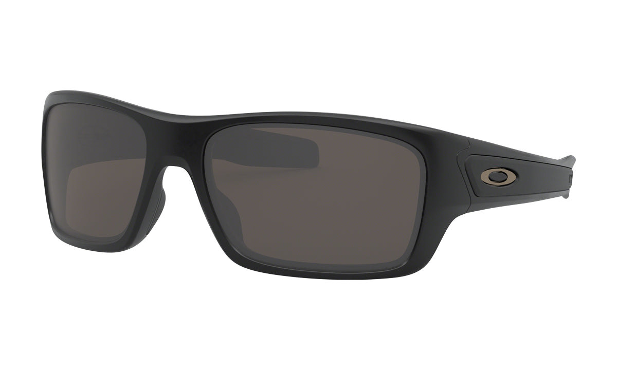 Youth Oakley Turbine XS Sunglasses in Matte Black/Warm Grey from the front view
