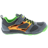 Youth Tsukihoshi Mako Sneaker in Gray/Green from the side view