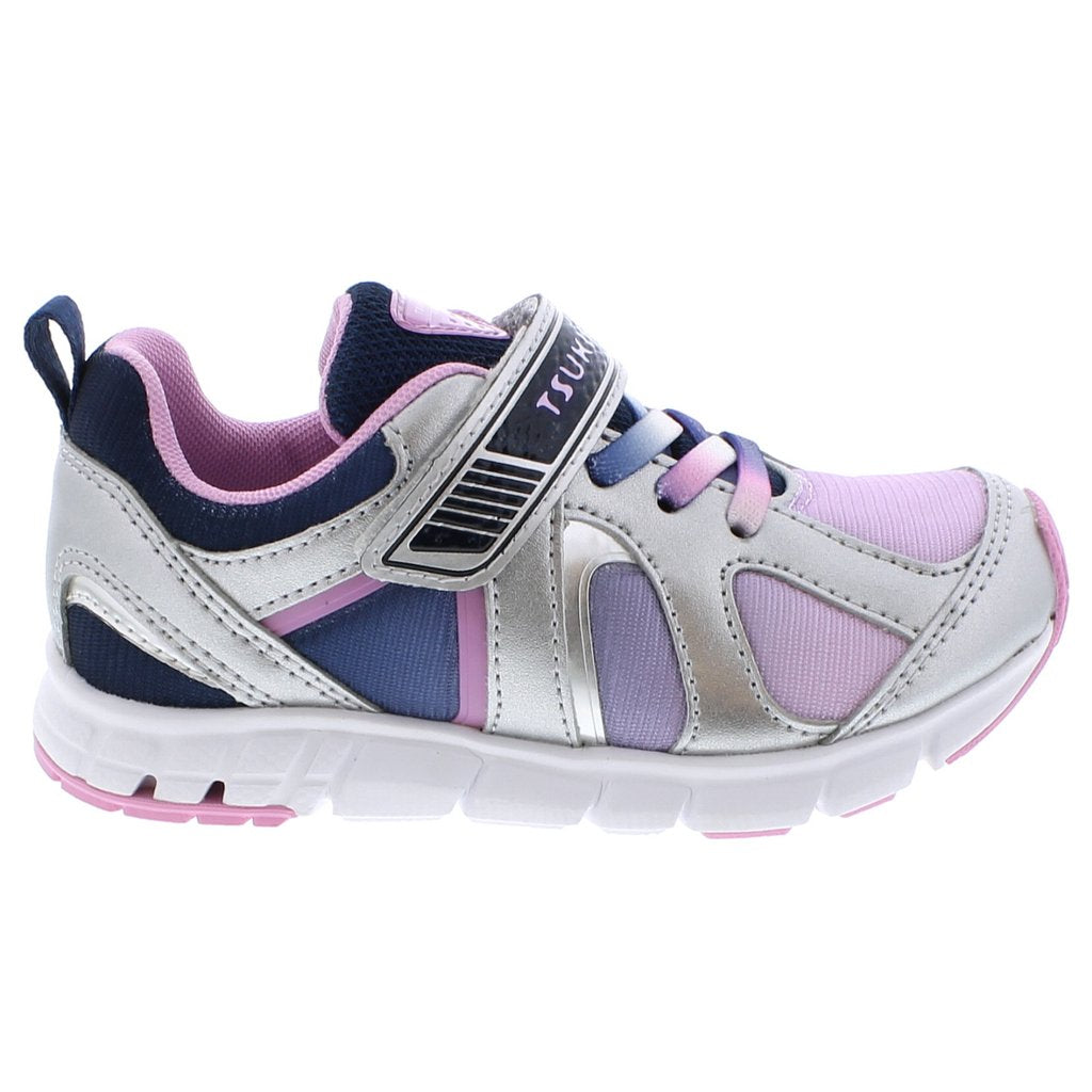Youth Tsukihoshi Rainbow Sneaker in Silver/Navy from the side view