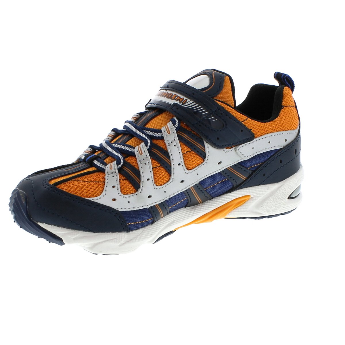 Youth Tsukihoshi Speed Sneaker in Navy/Orange from the front view